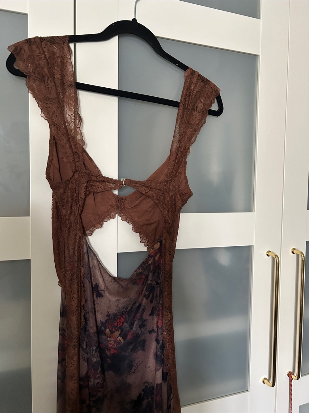Free People Suddenly Fine Maxi Dress — Brown Floral - Picture 5 of 6